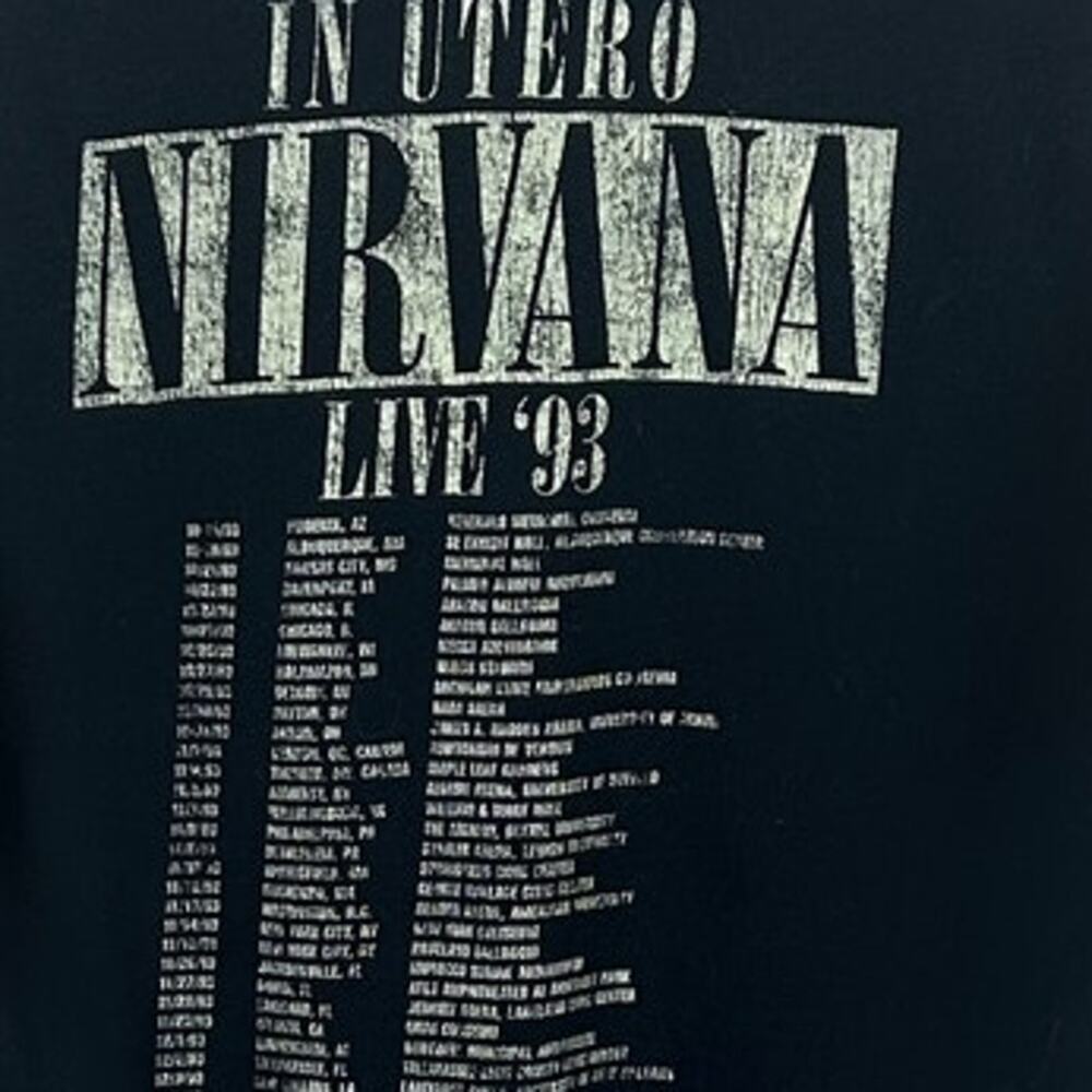 Nirvana Black Band Tee size L - Picture 6 of 9